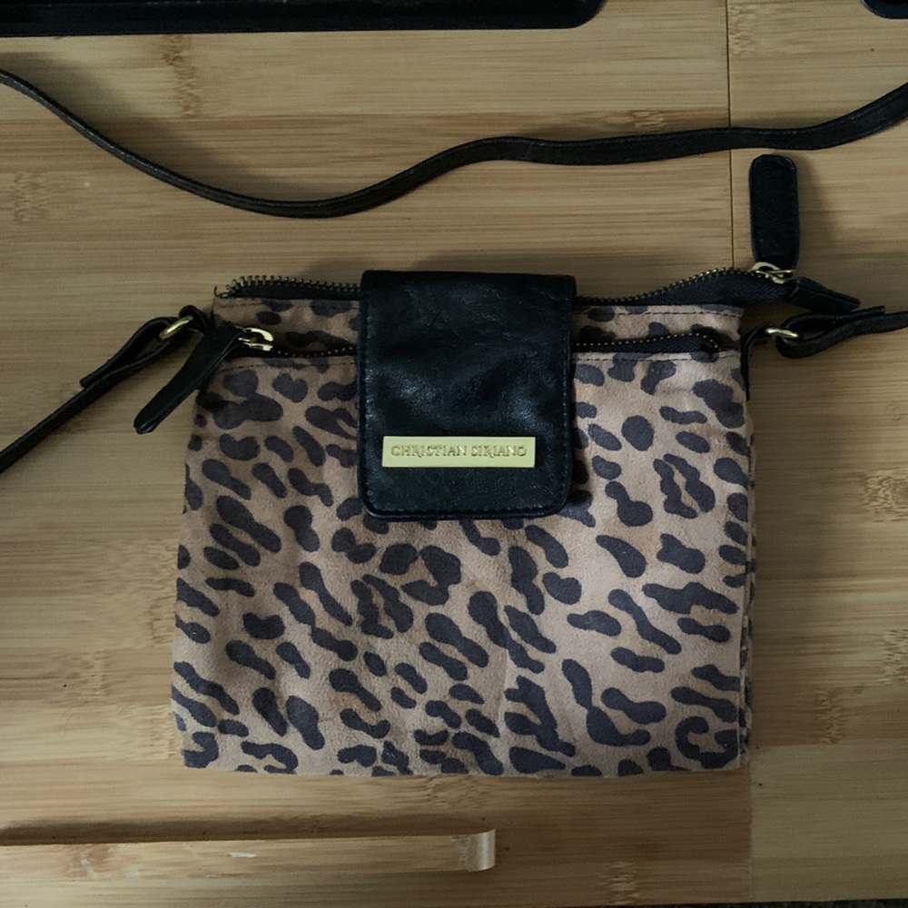 Christian Siriano Leopard Print Crossbody Bag